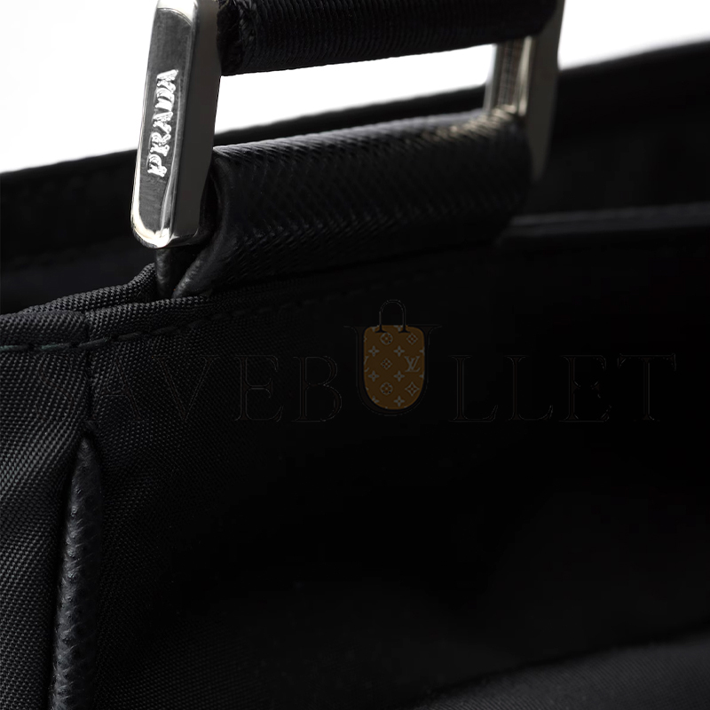PRADA RE-NYLON AND SAFFIANO LEATHER SHOULDER BAG 2VH119 (26.5*24*7cm)